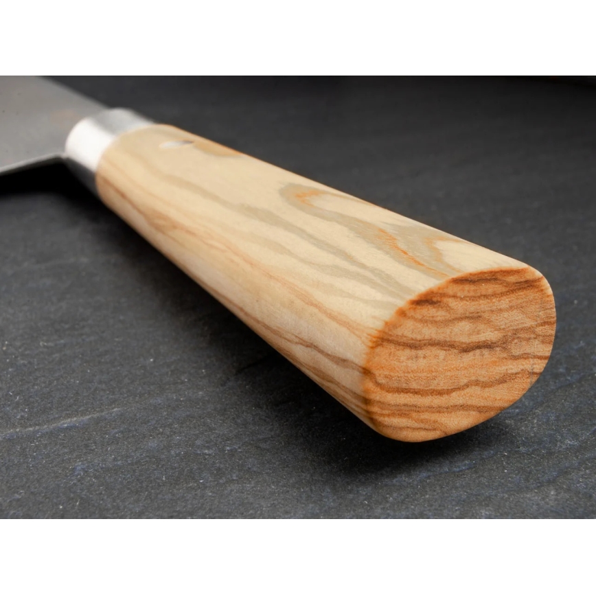 Böker - Δαμασκηνό μαχαίρι κουζίνας DAMAST OLIVE 21,2 cm με λαβή από ξύλο ελιάς