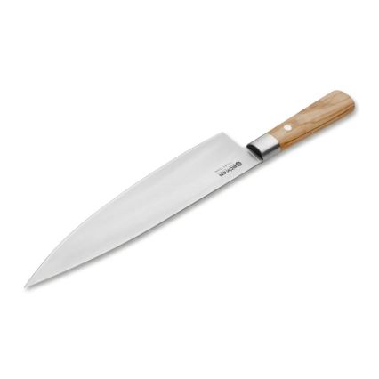 Böker - Δαμασκηνό μαχαίρι κουζίνας DAMAST OLIVE 21,2 cm με λαβή από ξύλο ελιάς