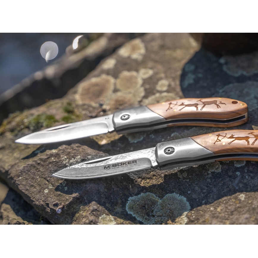 Böker - Μαχαίρι τσέπης Damascus Magnum Caveman 19,4 cm