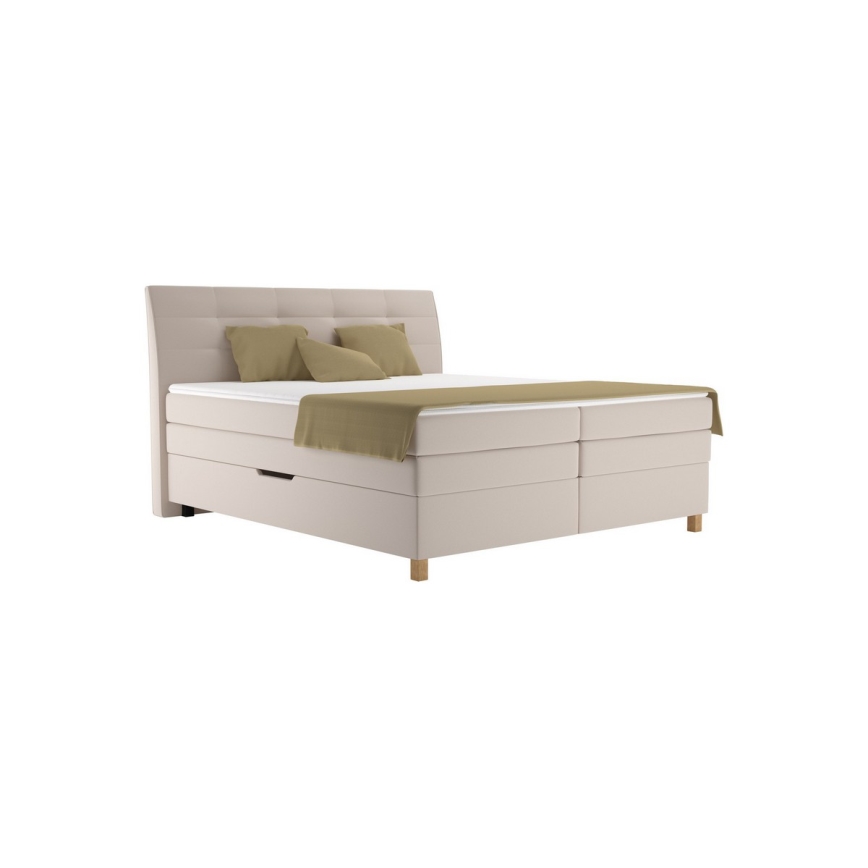 Boxspring κρεβάτι με στρώμα BEA 180x200 cm μπεζ