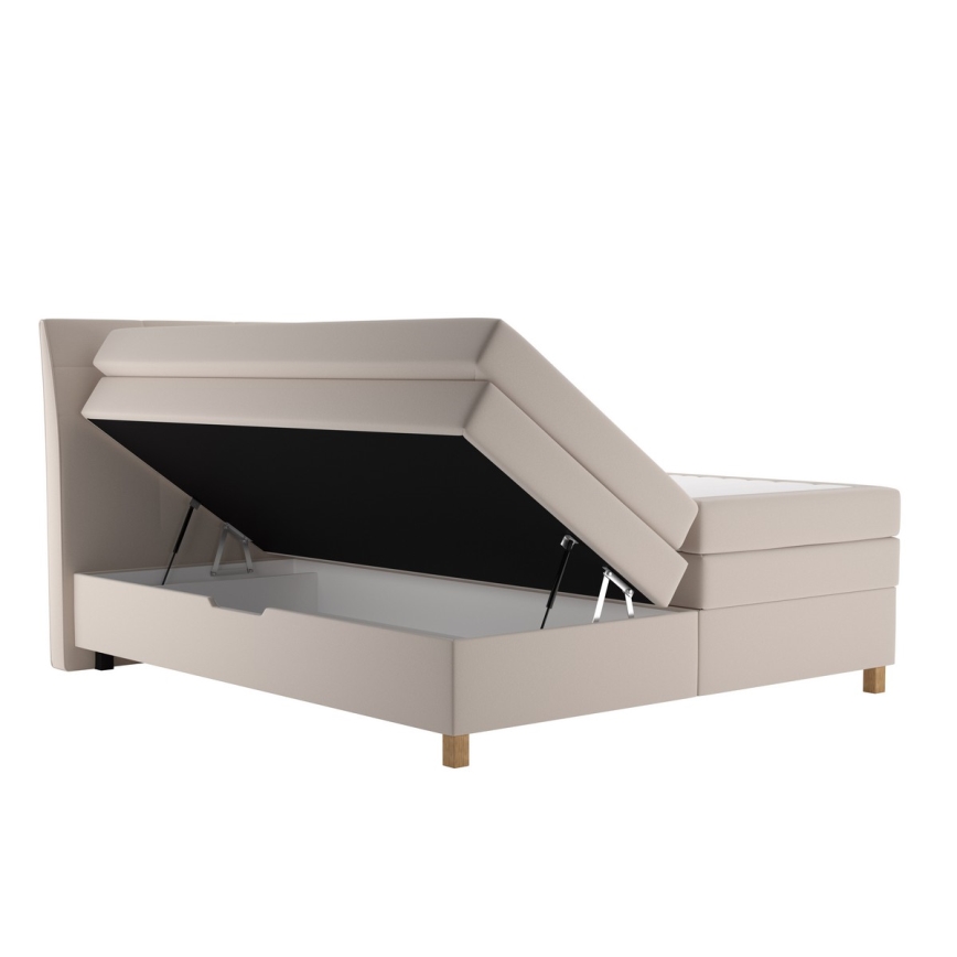 Boxspring κρεβάτι με στρώμα BEA 180x200 cm μπεζ