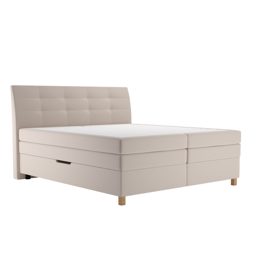 Boxspring κρεβάτι με στρώμα BEA 180x200 cm μπεζ