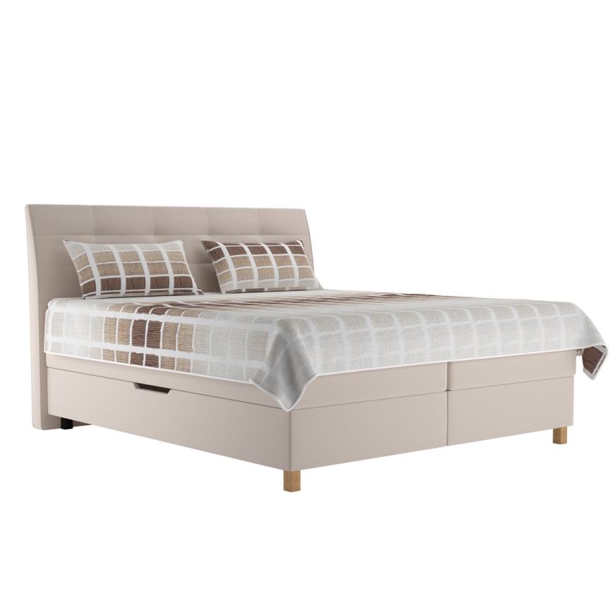 Boxspring κρεβάτι με στρώμα BEA 180x200 cm μπεζ