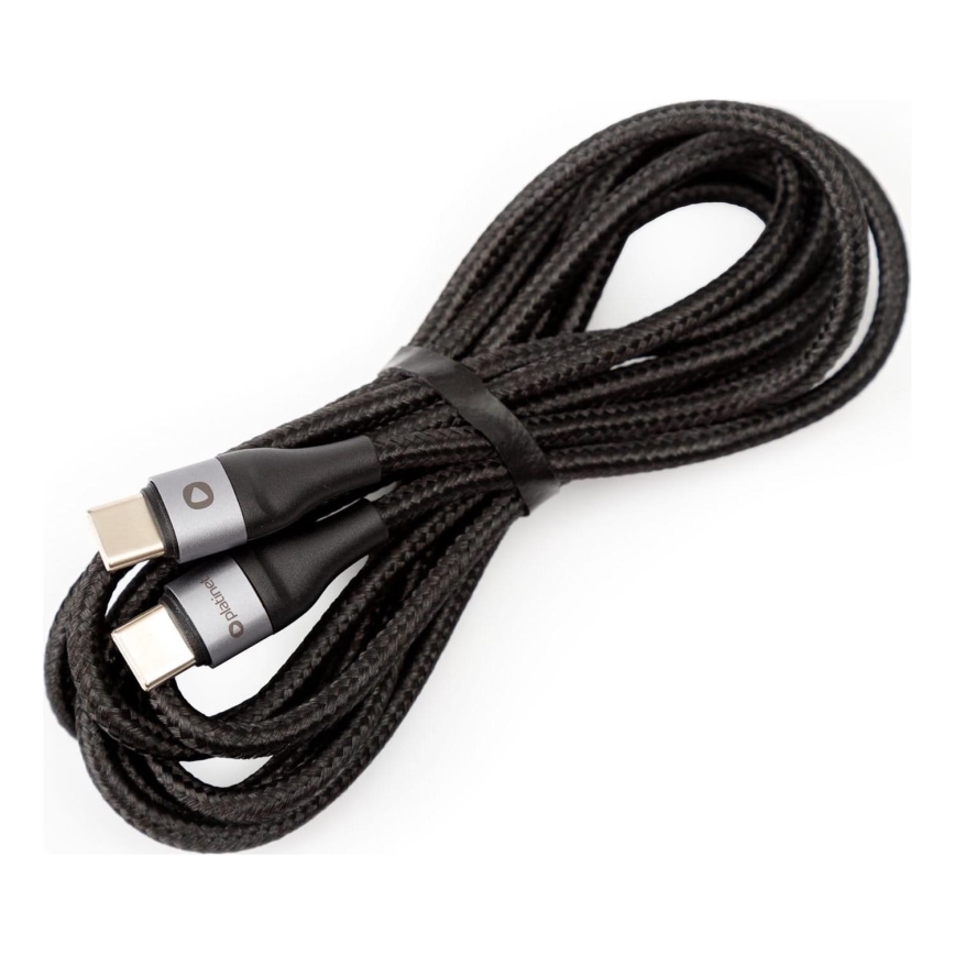Braided Καλώδιο USB USB-C / USB-C connector 42W 2m μαύρο