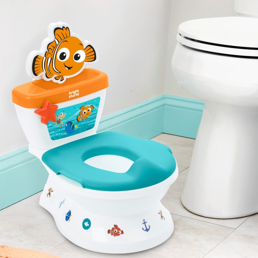 Bright Starts - Παιδική τουαλέτα MY SIZE Finding Nemo με ήχο 2xAAA