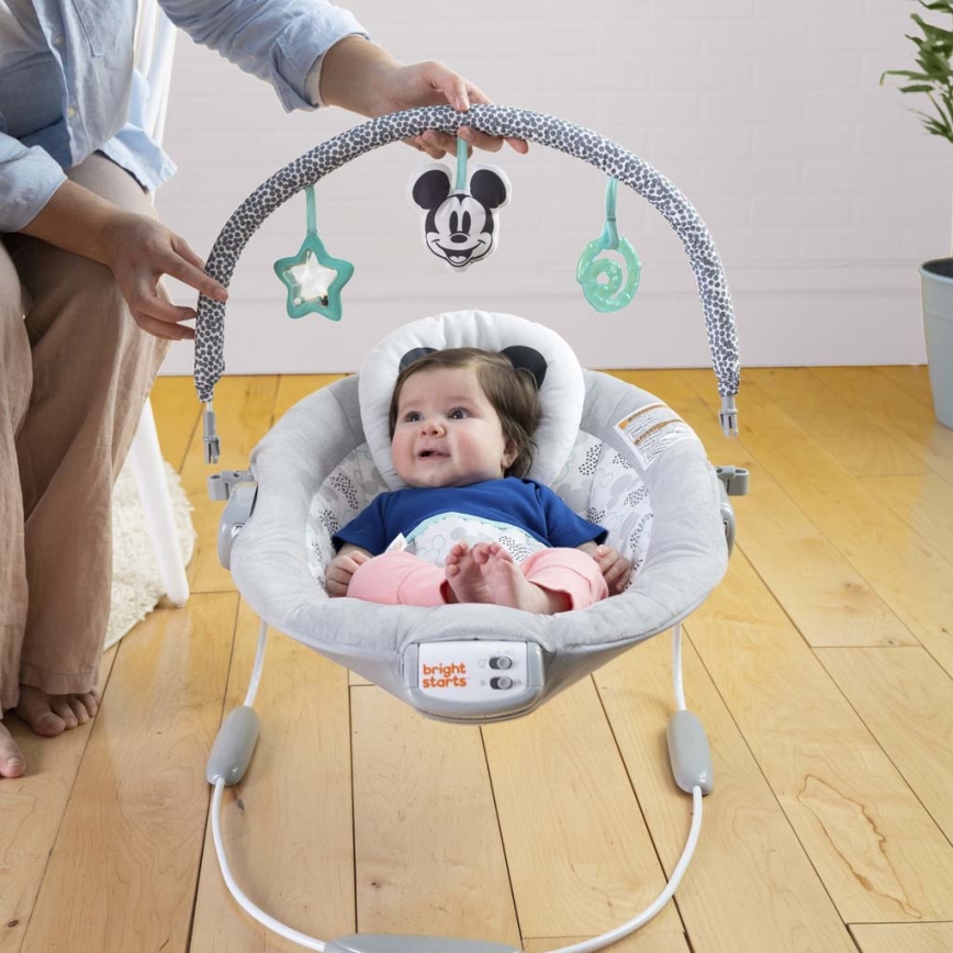 Bright Starts - Βρεφικό relax με δόνηση και μουσική MICKEY MOUSE 3xLR14