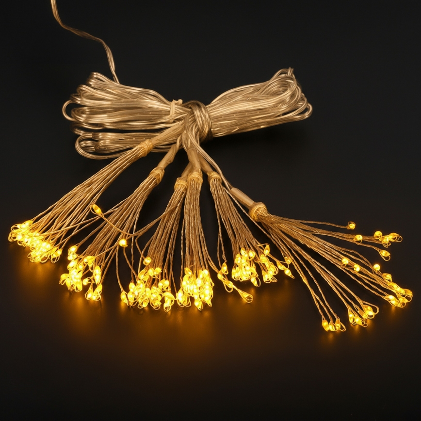 Brilagi - Αλυσίδα LED εξωτερικού χώρου 150 LED, 5 m, IP44, θερμό λευκό, εφέ πυροτεχνημάτων