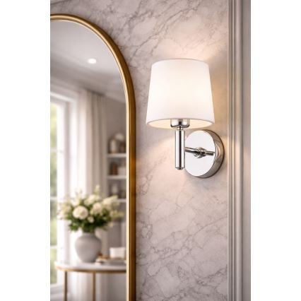 Brilagi - Απλίκα MONTE 1xE27/60W/230V κρεμ/γυαλιστερό χρώμιο