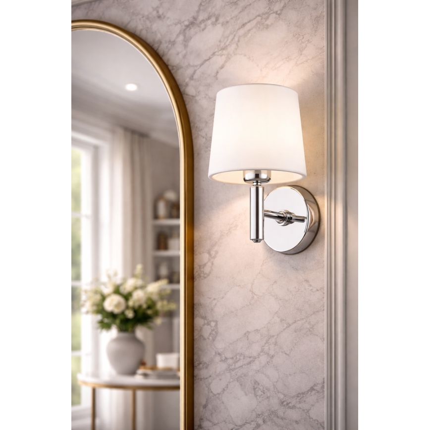 Brilagi - Απλίκα MONTE 1xE27/60W/230V κρεμ/γυαλιστερό χρώμιο