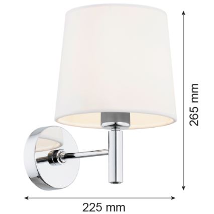 Brilagi - Απλίκα MONTE 1xE27/60W/230V κρεμ/γυαλιστερό χρώμιο