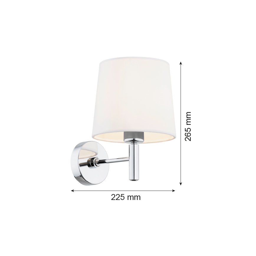 Brilagi - Απλίκα MONTE 1xE27/60W/230V κρεμ/γυαλιστερό χρώμιο