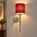 BRILAGI - Απλίκα NUBILA 1xE27/60W/230V γυαλιστερό χρώμιο/πομπηιακό κόκκινο