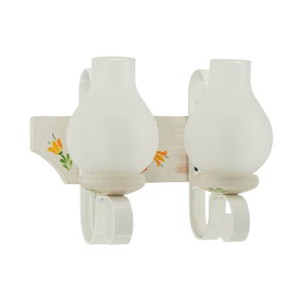 Brilagi - Απλίκα QUEEN 2xE14/40W/230V οξιά/κρεμ