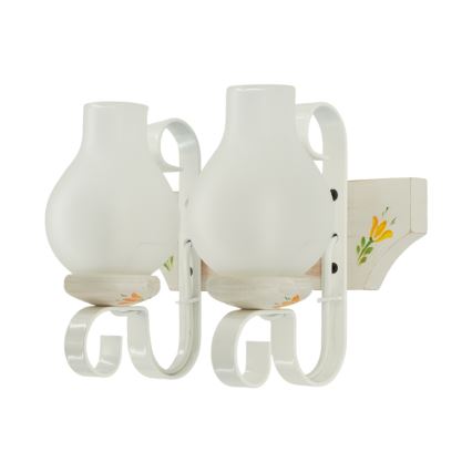 Brilagi - Απλίκα QUEEN 2xE14/40W/230V οξιά/κρεμ