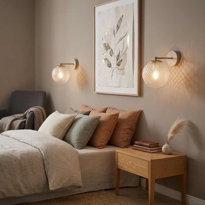 Brilagi - Απλίκα STELLA 1xE27/60W/230V μπεζ/χρυσό