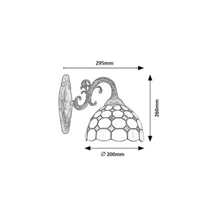 Brilagi - Απλίκα Tiffany βιτρώ DORAN 1xE27/40W/230V