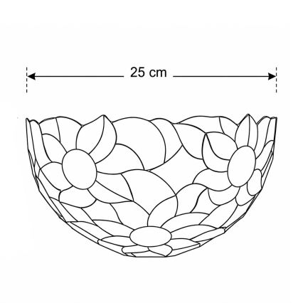 Brilagi - Απλίκα Tiffany με βιτρό SUNFLOWER 1xE14/40W/230V