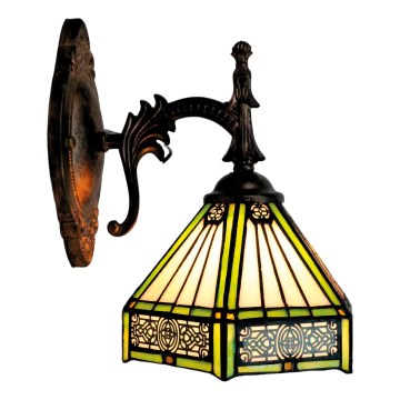 BRILAGI - Απλίκα τοίχου Tiffany βιτρό EMERALD 1xE14/40W/230V