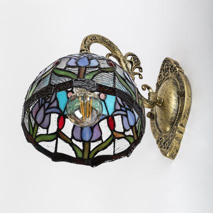 Brilagi - Απλίκα τοίχου Tiffany με βιτρώ LORAS 1xE27/40W/230V