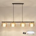 Brilagi - AURA LUX ρυθμιζόμενο κρεμαστό φωτιστικό LED RGB+CCT 4xGX53/14W/230V 2700-6500K Wi-Fi Tuya μαύρο/χρυσό