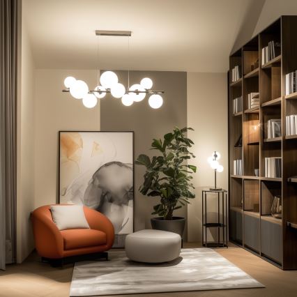 Brilagi - Ανταλλακτικό γυαλί αμπαζούρ για κρεμαστό φωτιστικό οροφής, απλίκα τοίχου και λάμπα MISTEL, MILLA διάμετρος 12 cm λευκό