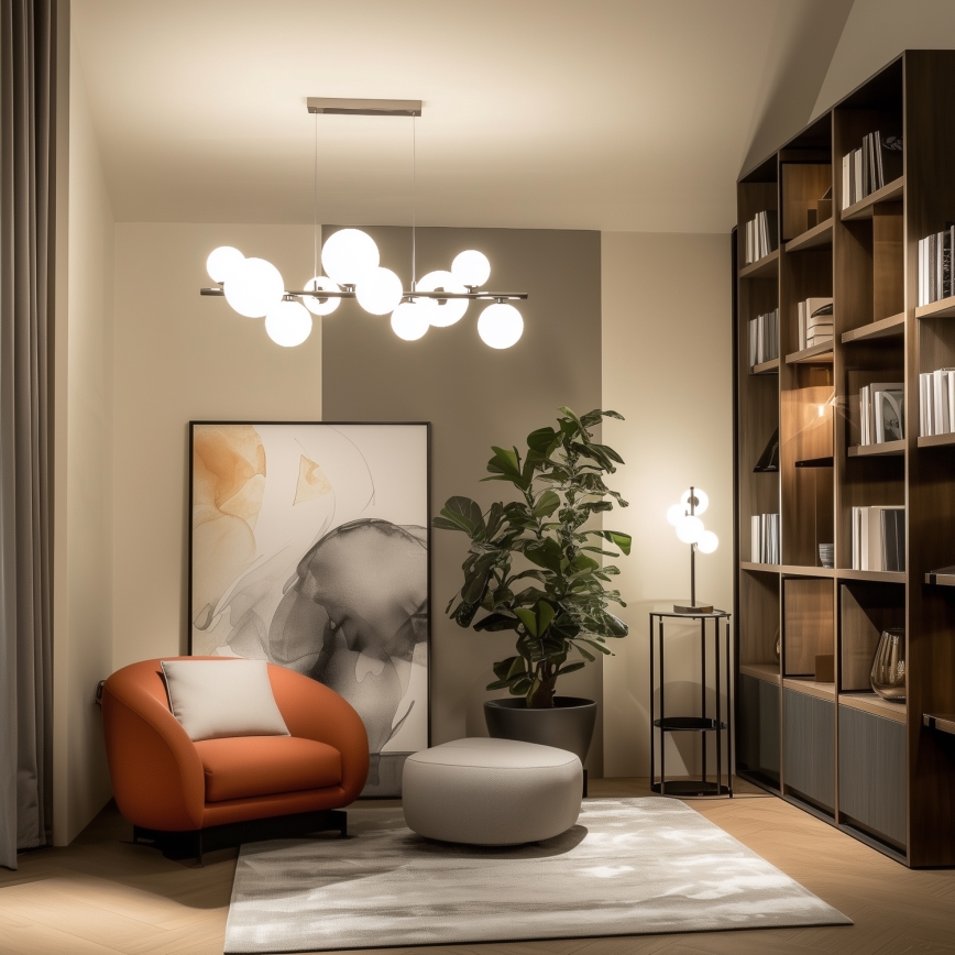 Brilagi - Ανταλλακτικό γυαλί αμπαζούρ για κρεμαστό φωτιστικό οροφής, απλίκα τοίχου και λάμπα MISTEL, MILLA διάμετρος 12 cm λευκό