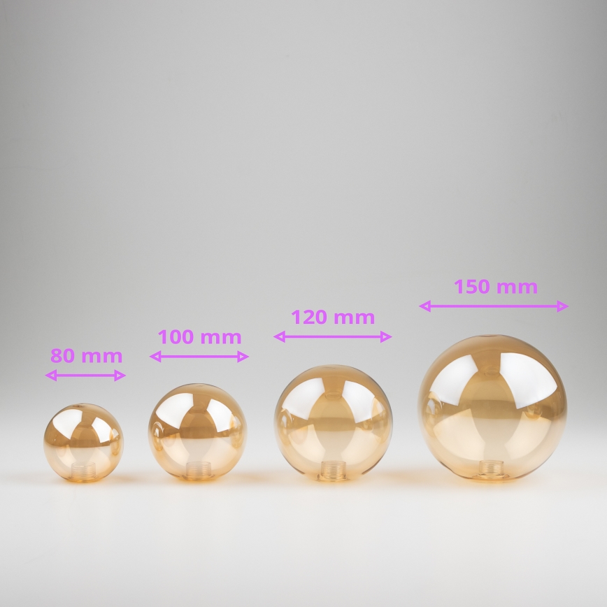 Brilagi - Ανταλλακτικό γυαλί αμπαζούρ για κρεμαστό φωτιστικό οροφής, απλίκα τοίχου και λάμπα MISTEL, MILLA διάμετρος 12 cm χρυσό