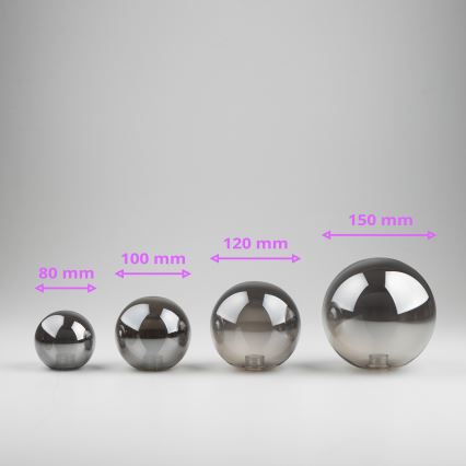 Brilagi - Ανταλλακτικό γυαλί αμπαζούρ για κρεμαστό φωτιστικό οροφής, απλίκα τοίχου και λάμπα MISTEL, MILLA διάμετρος 8 cm φιμέ