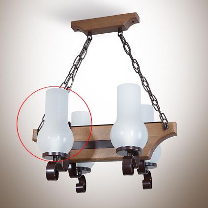 Brilagi - Λευκό ανταλλακτικό γυαλί 210x110 mm για πολυέλαιο και επιτοίχιο φωτιστικό TAVERN/COTTAGE E14