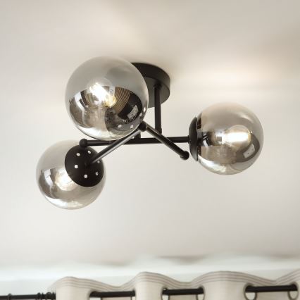 Brilagi - Ανταλλακτικό γυαλί για πολυέλαιο και φωτιστικό MALIVA E14, Ø 13 cm, καπνιστό