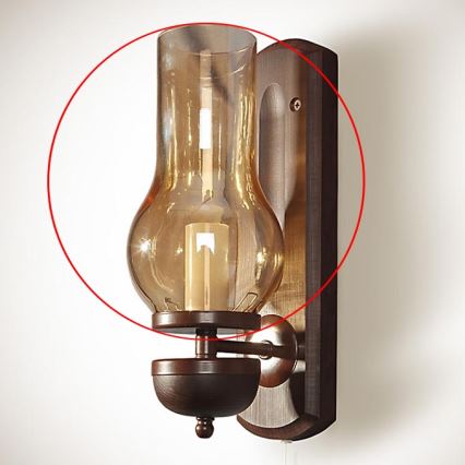 Brilagi - Ανταλλακτικό γυαλί για πολυέλαιο και επιτοίχιο φωτιστικό TAVERN/COTTAGE E14 210x110 mm χρυσό