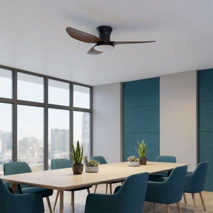 Brilagi - Ρυθμιζόμενος ανεμιστήρας οροφής LED/38W/230V 100 cm μαύρο/καφέ + τηλεχειριστήριο