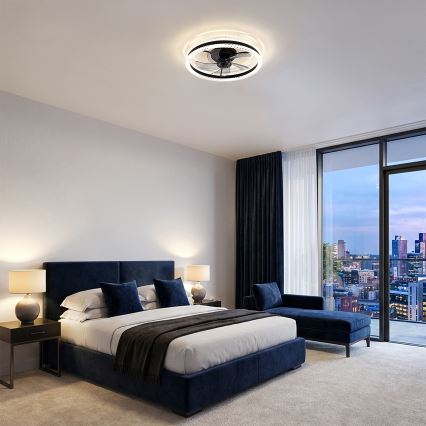 Brilagi - LED ρυθμιζόμενος ανεμιστήρας οροφής LED/62W/230V διάμ. 50 cm μαύρος + τηλεχειριστήριο