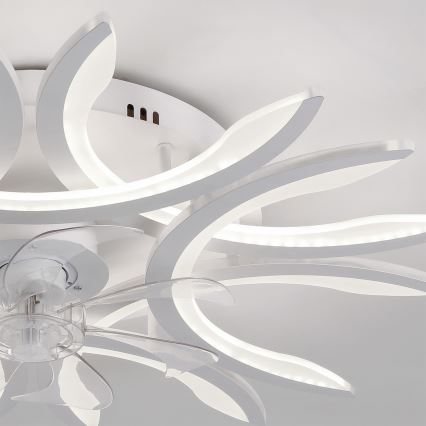 Brilagi - Ρυθμιζόμενος ανεμιστήρας οροφής LED/70W/230V 3000-6500K διάμ. 76 cm λευκός + τηλεχειριστήριο