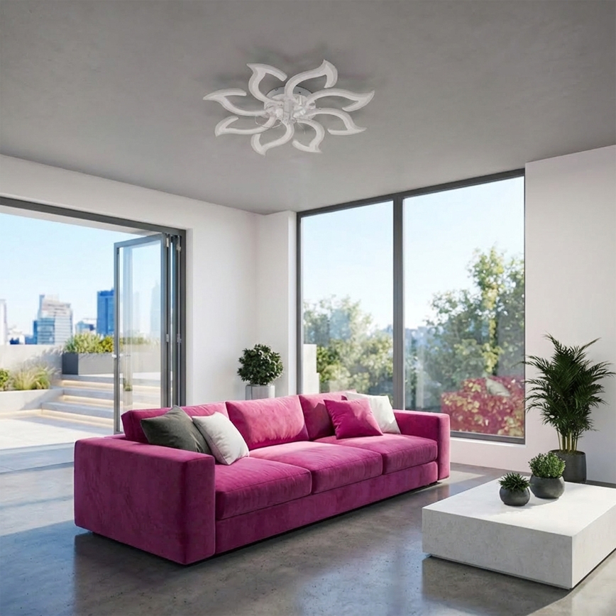 Brilagi - Ρυθμιζόμενος ανεμιστήρας οροφής με ενσωματωμένο LED, 44W/230V, Ø 90 εκ., λευκός + τηλεχειριστήριο