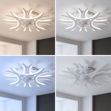Brilagi - Ρυθμιζόμενος ανεμιστήρας οροφής LED/70W/230V Ø 76 cm λευκός + τηλεχειριστήριο