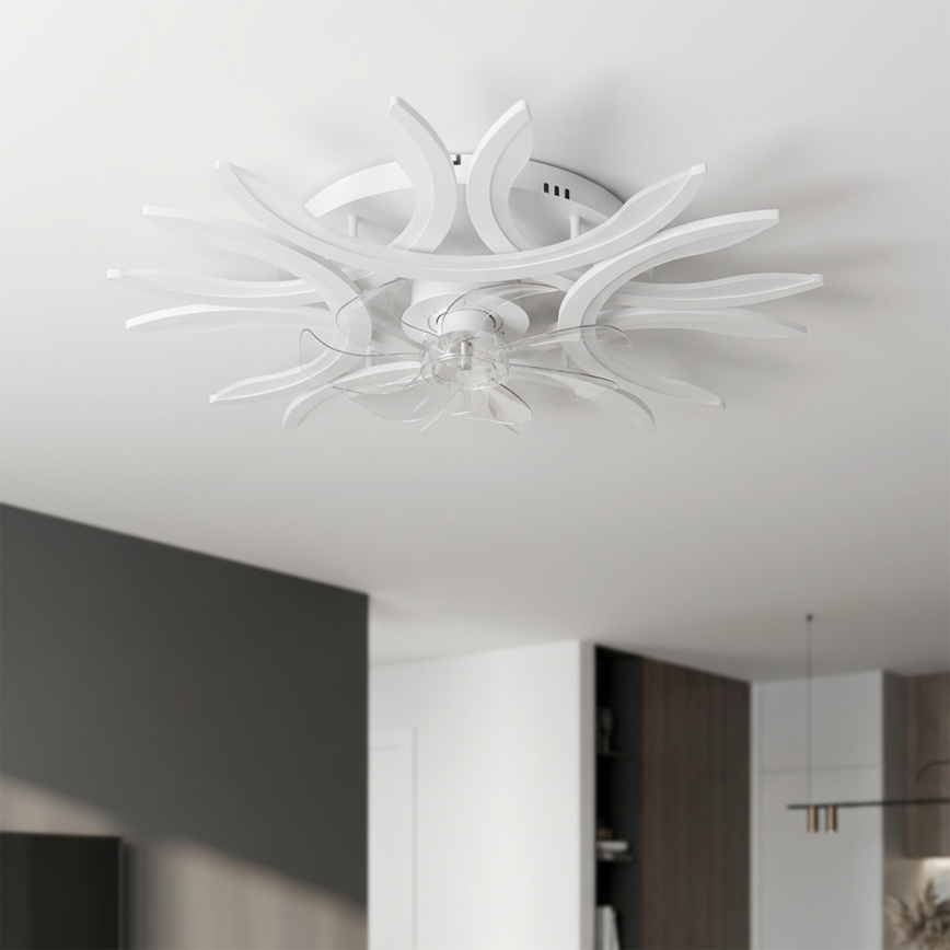 Brilagi - Ρυθμιζόμενος ανεμιστήρας οροφής LED/70W/230V Ø 76 cm λευκός + τηλεχειριστήριο