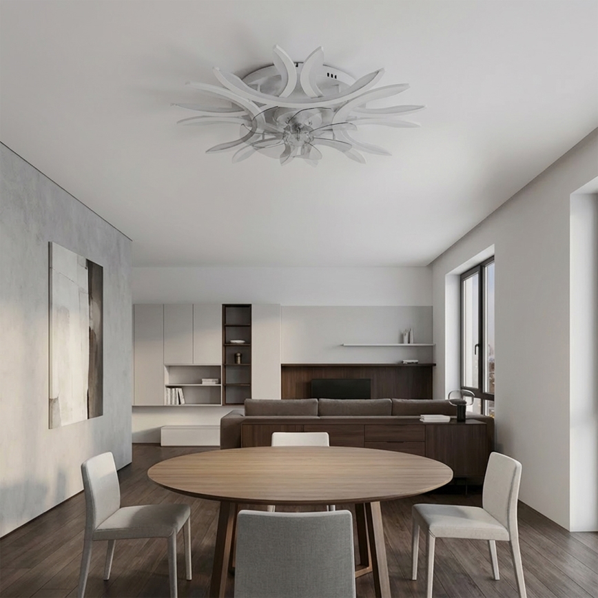 Brilagi - Ρυθμιζόμενος ανεμιστήρας οροφής LED/70W/230V Ø 76 cm λευκός + τηλεχειριστήριο