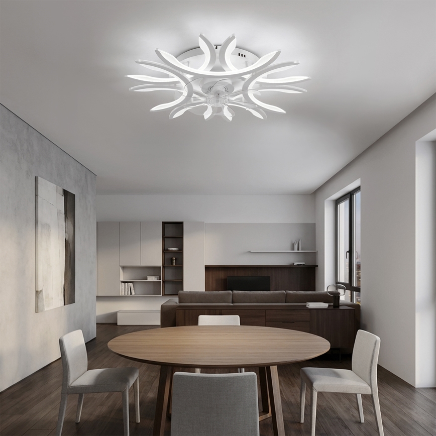 Brilagi - Ρυθμιζόμενος ανεμιστήρας οροφής LED/70W/230V Ø 76 cm λευκός + τηλεχειριστήριο