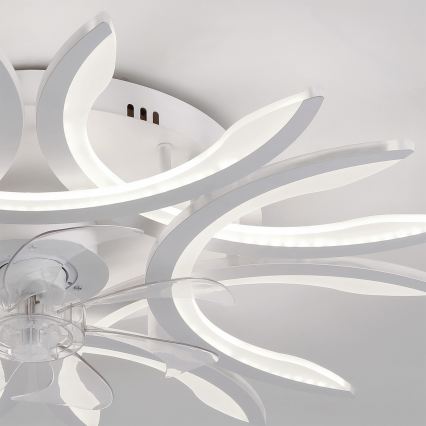 Brilagi - Ρυθμιζόμενος ανεμιστήρας οροφής LED/70W/230V Ø 76 cm λευκός + τηλεχειριστήριο