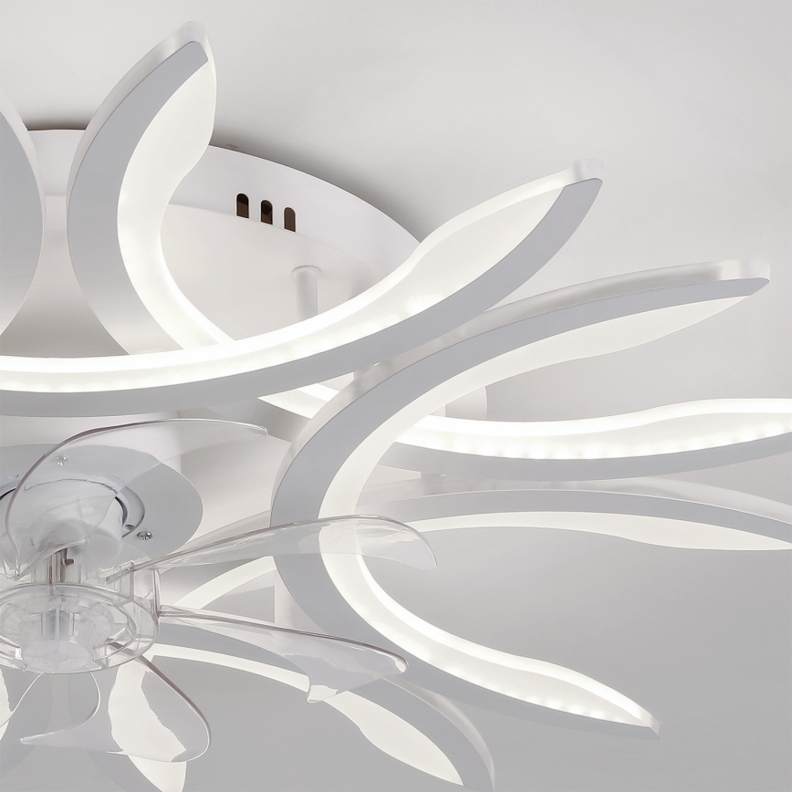 Brilagi - Ρυθμιζόμενος ανεμιστήρας οροφής LED/70W/230V Ø 76 cm λευκός + τηλεχειριστήριο