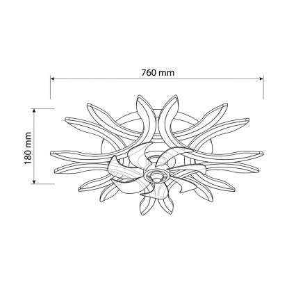 Brilagi - Ρυθμιζόμενος ανεμιστήρας οροφής LED/70W/230V Ø 76 cm λευκός + τηλεχειριστήριο