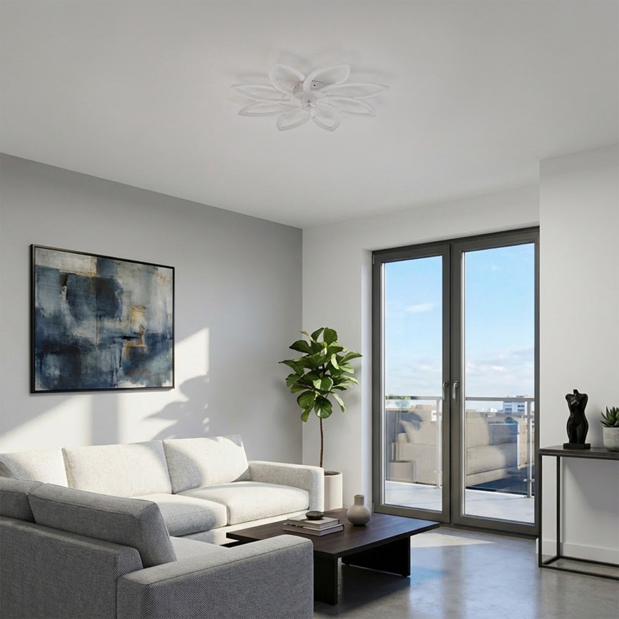 Brilagi - Ανεμιστήρας οροφής LED με ρύθμιση φωτεινότητας, 43W/230V, Ø 90 cm, λευκός + τηλεχειριστήριο