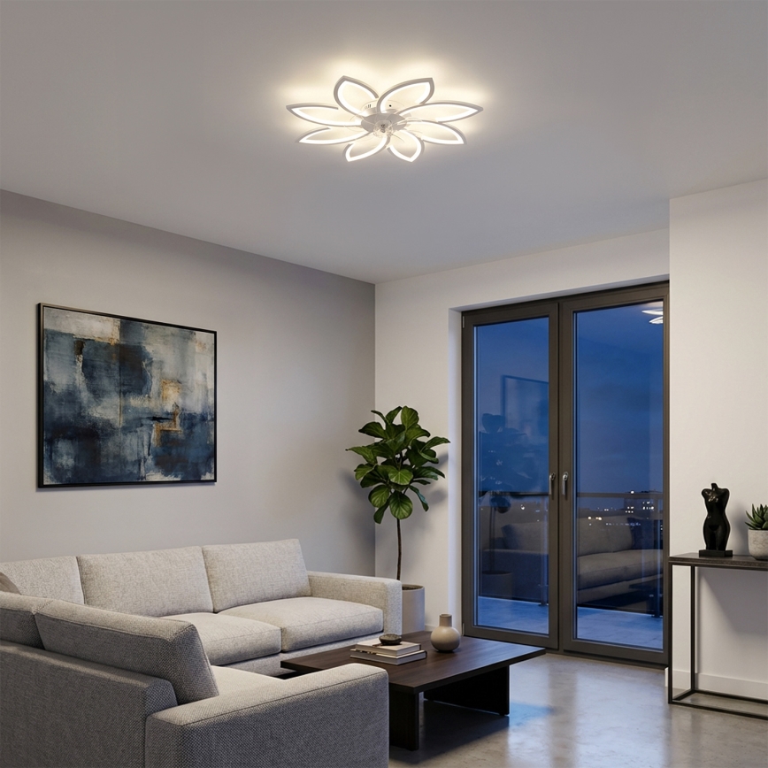 Brilagi - Ανεμιστήρας οροφής LED με ρύθμιση φωτεινότητας, 43W/230V, Ø 90 cm, λευκός + τηλεχειριστήριο