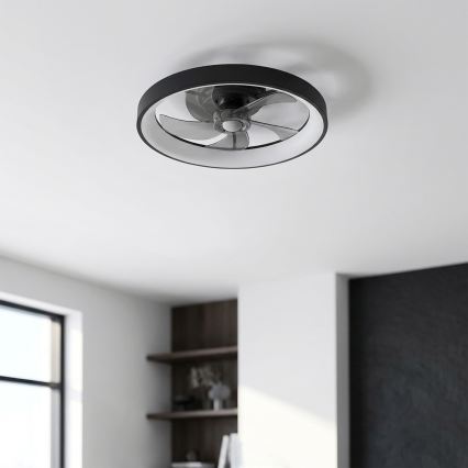 Brilagi - Ρυθμιζόμενος ανεμιστήρας οροφής LED/34W/230V Ø 50 cm μαύρος + τηλεχειριστήριο
