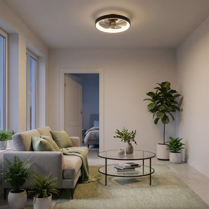 Brilagi - Ρυθμιζόμενος ανεμιστήρας οροφής LED/34W/230V Ø 50 cm μαύρος + τηλεχειριστήριο