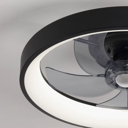 Brilagi - Ρυθμιζόμενος ανεμιστήρας οροφής LED/34W/230V Ø 50 cm μαύρος + τηλεχειριστήριο