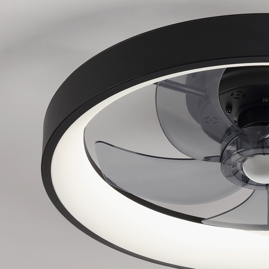 Brilagi - Ρυθμιζόμενος ανεμιστήρας οροφής LED/34W/230V Ø 50 cm μαύρος + τηλεχειριστήριο