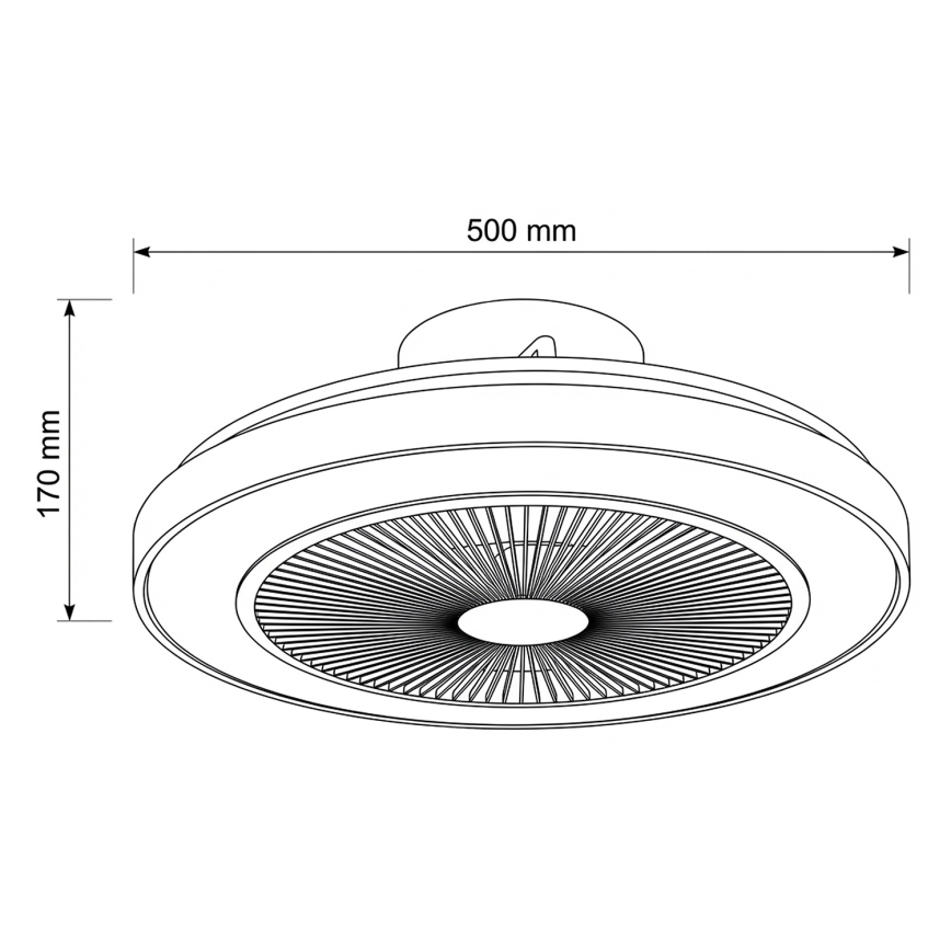 Brilagi - Ανεμιστήρας οροφής με LED και ρυθμιζόμενο φωτισμό/38W/230V 3000-6500K Ø 50 cm λευκό/καφέ + τηλεχειριστήριο