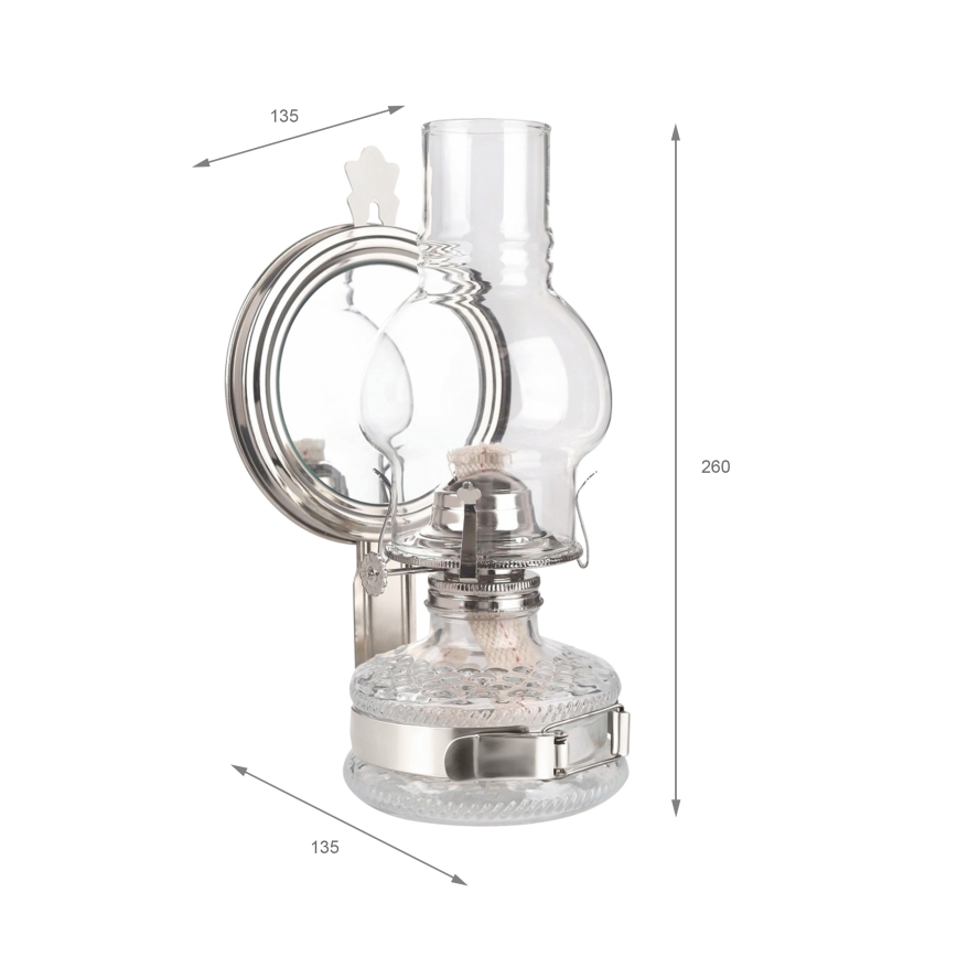 Brilagi - Λάμπα πετρελαίου με ανακλαστήρα MERLIN γυαλιστερό χρώμιο